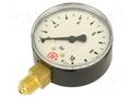 Manometer; 0÷10bar; G 1/4",bottom connection; 63mm; metal PNEUMAT 117