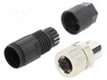 Connector: M12; plug; PIN: 4; female; 60V; straight; push-lock; 4A PHOENIX CONTACT SACC-M12FS-4PLM