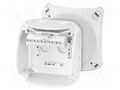 Enclosure: junction box; X: 104mm; Y: 104mm; Z: 70mm; IP66,IP67; grey HENSEL HENSEL-KF-0404-G