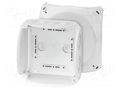 Enclosure: junction box; X: 130mm; Y: 130mm; Z: 77mm; IP66,IP67; grey HENSEL HENSEL-KF-0600-G