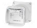 Enclosure: junction box; X: 130mm; Y: 130mm; Z: 77mm; IP66,IP67; grey HENSEL HENSEL-KF-0604-G
