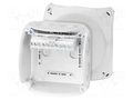 Enclosure: junction box; X: 130mm; Y: 130mm; Z: 77mm; IP66,IP67; grey HENSEL HENSEL-KF-0606-G