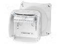 Enclosure: junction box; X: 130mm; Y: 130mm; Z: 77mm; IP66,IP67; grey HENSEL HENSEL-KF-0606-G