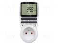 Programmable time switch; 16A; 135x60x75mm; 3.68kW; 50÷60Hz QOLTEC QOLTEC-50628