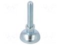 Foot; with lever; M12; steel; Plating: zinc; 85mm; Pivot Feet FATH FA-9AB045M12085MN