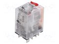 Relay: electromagnetic industrial; DPDT; 220VAC; 20A/277VAC; AL2C AMPHENOL ANYTEK AL2C20SCM4LA22000G