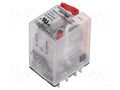 Relay: electromagnetic industrial; DPDT; 220VAC; 10A/240VAC; AM2C AMPHENOL ANYTEK AM2C10SCM4LA22000G