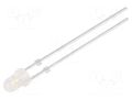 LED; white warm; 3mm; 1560÷2180mcd; 40°; Front: convex; 2.9÷3.4VDC OPTOSUPPLY OSM5DK3142C