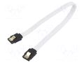 Cable: SATA; SATA plug,both sides; 0.3m; SATA III; white; 6Gbps SAVIO SAVGAK-01