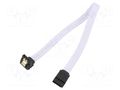 Cable: SATA; SATA plug,SATA plug angled; 0.3m; SATA III; white SAVIO SAVGAK-03