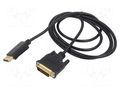 Cable; DVI-D (18+1) plug,HDMI plug; Len: 1.5m; black; 30AWG SAVIO SAVKABELCL-10