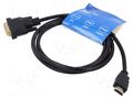 Cable; DVI-D (18+1) plug,HDMI plug; Len: 1.8m; black; 30AWG SAVIO SAVKABELCL-139