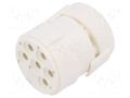 Connector: M23; contact insert; PIN: 6; female; for cable; 20A; 300V HUMMEL 7.003.906.102