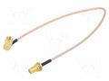 Cable; 0.3m; SMA male,SMA female; shielded; transparent; angled MUELLER ELECTRIC BU-4150074012