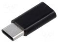Adapter; USB 3.1; USB B micro socket,USB C plug; black SAVIO SAVAK-31/BLACK