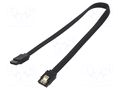 Cable: SATA; SATA plug,both sides; 0.5m; SATA III; black; 6Gbps SAVIO SAVGAK-06