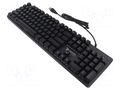 Keyboard; black,blue; USB A; wired,US layout; 1.8m SAVIO SAVGK-TEMPESTFL-BL