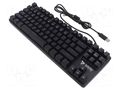 Keyboard; black,red; USB A; wired,US layout; 1.8m SAVIO SAVGK-TEMPESTRX-RD