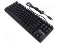 Keyboard; black,red; USB A; wired,US layout; mechanical keyboard SAVIO SAVGK-TEMPESTRX-RD