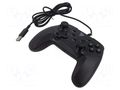 Gamepad; black; USB A; wired; analog joysticks,with LED; 1.8m SAVIO SAVGP-RAGE