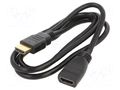 Cable; HDMI socket,HDMI plug; HDMI 1.4; 1m; black SAVIO SAVKABELCL-132