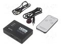 Switch; Support: 3D,Full HD 1080p; black; Out: HDMI socket SAVIO SAVKABELCL-28