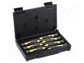 Kit: screwdrivers; Phillips,slot; ESD; 7pcs. LINDSTRÖM SA.801-7ESD