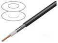 Wire: coaxial; HF195FX; stranded; Cu; PVC; black; 5mm; CPR: Eca SIVA CAVI SIVA-HF195FX-PVC