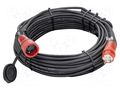 Extension lead; 3x1.5mm2; Sockets: 1; rubber; black; 30m; 16A KERG KERG-W2228