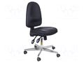 Cleanroom acces: chair; black; 460x430mm; 480÷605mm; 440x510mm RT WORK CLEANR-CHAIR-04