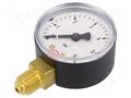 Manometer; 0÷6bar; G 1/4",bottom connection; 50mm; Temp: -20÷60°C PNEUMAT 105-K
