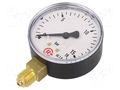 Manometer; 0÷16bar; G 1/4",bottom connection; 63mm; plastic PNEUMAT 118-K