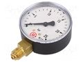 Manometer; 0÷25bar; G 1/4",bottom connection; 63mm; plastic PNEUMAT 119-K