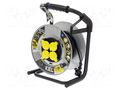 Extension lead; 3x1.5mm2; reel,with non-rotating sockets; black KEL W-99433