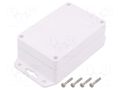 Enclosure: multipurpose; X: 70mm; Y: 105mm; Z: 40mm; ASA; white; IP67 KRADEX Z128SUB-TM-ASA