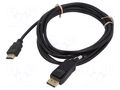 Cable; DisplayPort plug,HDMI plug; DisplayPort 2.0,HDMI 2.1 GOOBAY GOOBAY-64846