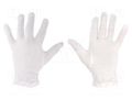 Protective gloves; ESD; M; Features: Breathable fabric; cotton ELME GNB-M