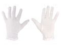 Protective gloves; ESD; M; Features: Breathable fabric; cotton ELME GNB-M