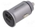USB power supply; USB A socket,USB C socket; Sup.volt: 12÷24VDC VENTION FFBH0