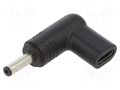 Adapter; USB C socket,DC 4,0/1,35 plug; Connector colour: black AKYGA AK-ND-C15