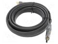 Cable; HDMI plug,both sides; PVC; textile; Len: 2m; black; HDMI 2.0 VENTION AASBH