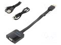 Converter; HDMI 1.4; Full HD 1080p; 0.15m; black VENTION 74346