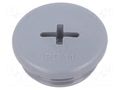 Stopper; PG11; IP68; polyamide; grey; Entrelec; Thread: PG; 6mm TE Connectivity 1SNG620056R0000