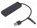 Hub USB; OTG,USB 2.0; PnP,LED status indicator; black; 480Mbps VENTION CHUBB