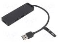 Hub USB; OTG,USB 2.0; PnP,LED status indicator; black; 480Mbps VENTION CHUBB