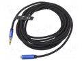 Cable; Jack 3.5mm 4pin socket,Jack 3,5mm 4pin plug; 3m; black VENTION BHCLI