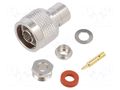 Connector: N; plug; male; straight; 50Ω; soldering,clamp; for cable AMPHENOL RF 000-34025-RFX