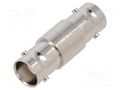Adapter; BNC female,both sides; Insulation: PTFE; 50Ω; brass; 4GHz AMPHENOL RF 031-219