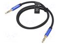 Cable; Jack 3.5mm 3pin plug,both sides; 1m; Plating: gold-plated VENTION BAWLF
