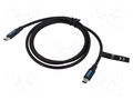 Cable; USB 2.0; USB B mini plug,USB C plug; nickel plated; 0.5m VENTION COWBD